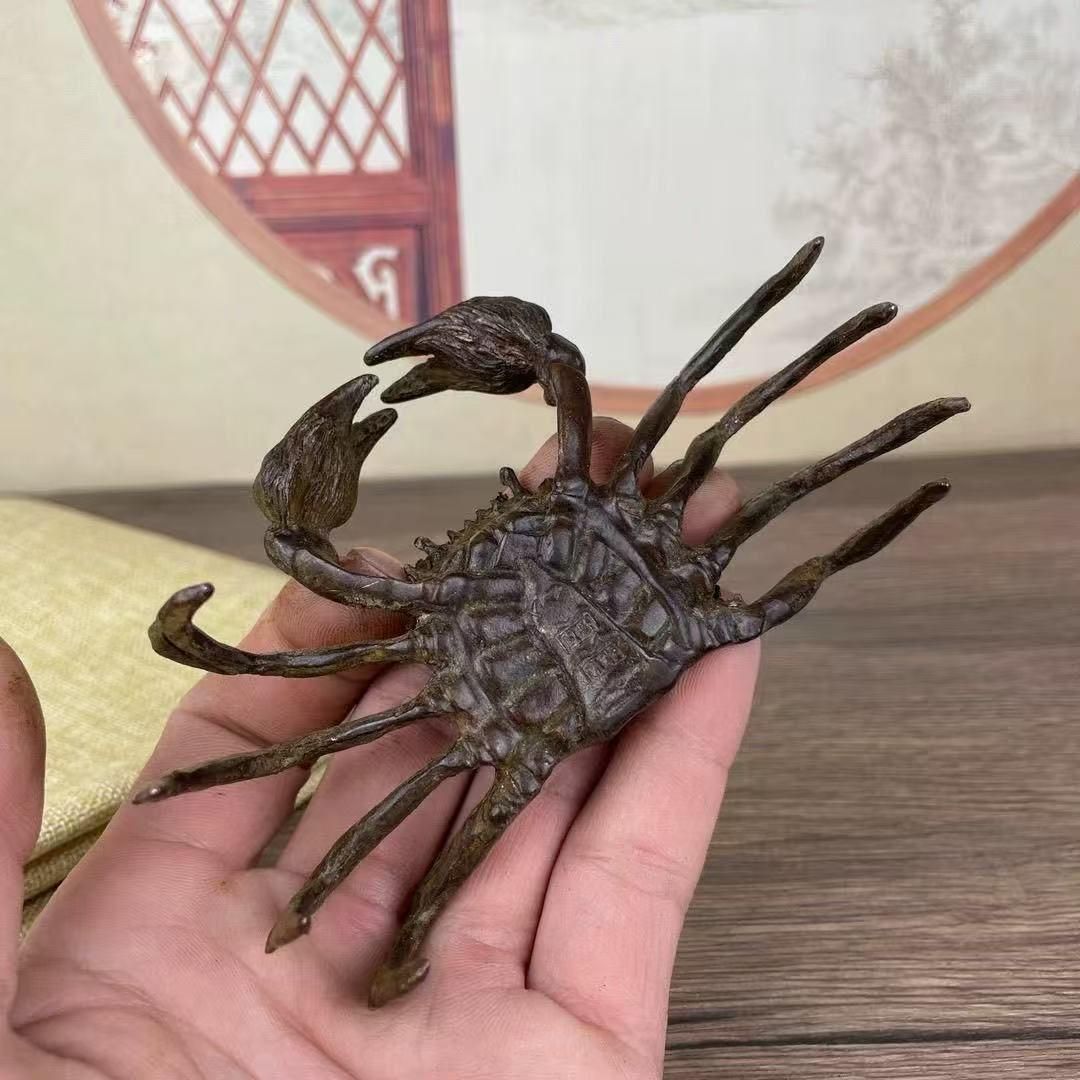 銅製 蟹 茶寵 置物 茶道具 香道具 装飾品 工芸品 美術品 - メルカリ