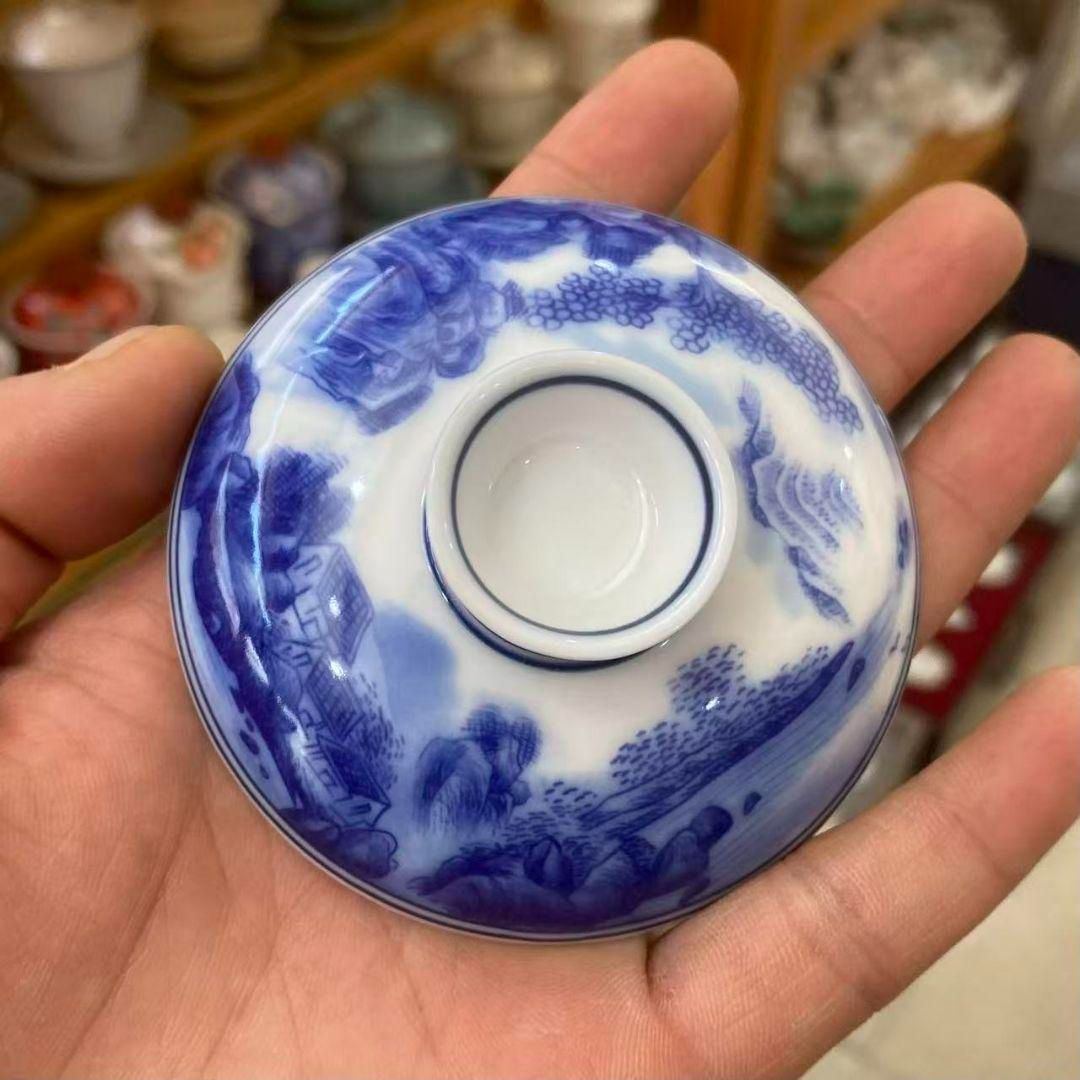 景徳鎮 青花竜紋三才蓋碗 茶碗 湯飲み煎茶器 新品未使用 新品】景徳鎮 青花竜紋三才蓋碗 茶碗 湯飲み煎茶器 - メルカリ