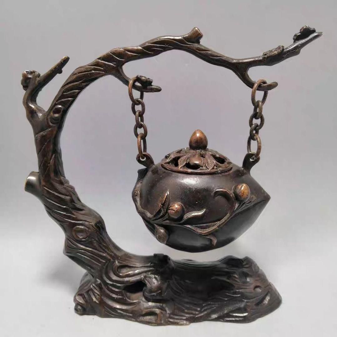 銅製 室内檀香炉 机 書斎薫香炉 香道具 工芸品 置物 銅製 室内檀香炉 机 書斎薫香炉 香道具 工芸品 置物