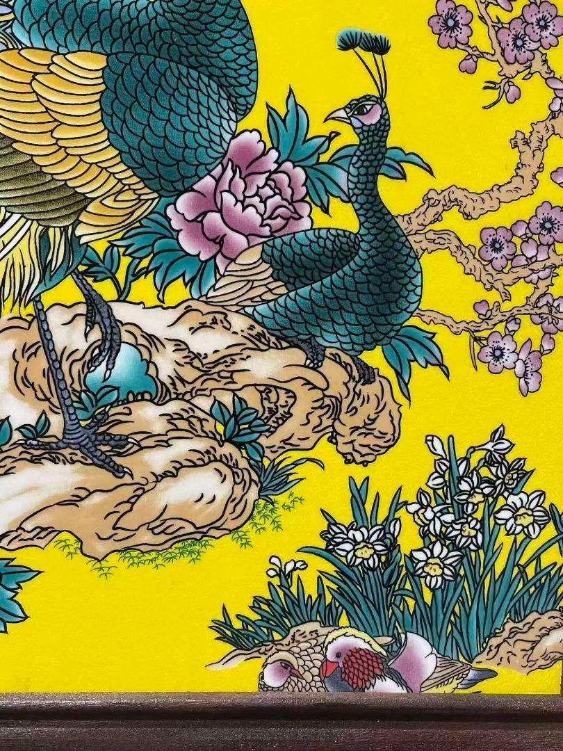 景徳鎮陶磁器 粉彩花鳥梅蘭竹菊陶板画 掛屏 応接間 書斎 茶室 装飾品工芸品置物 景徳鎮陶磁器 粉彩花鳥梅蘭竹菊陶板画 掛屏 応接間 書斎 茶室 装飾品