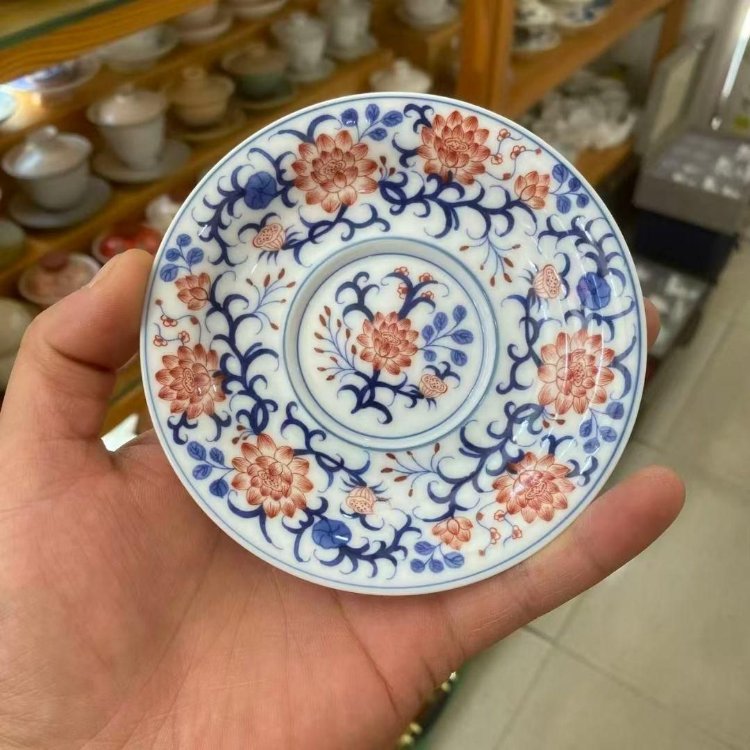 景徳鎮 陶磁器 炫彩 枝 三才盖碗 茶碗 煎茶器 新品未使用 - メルカリ