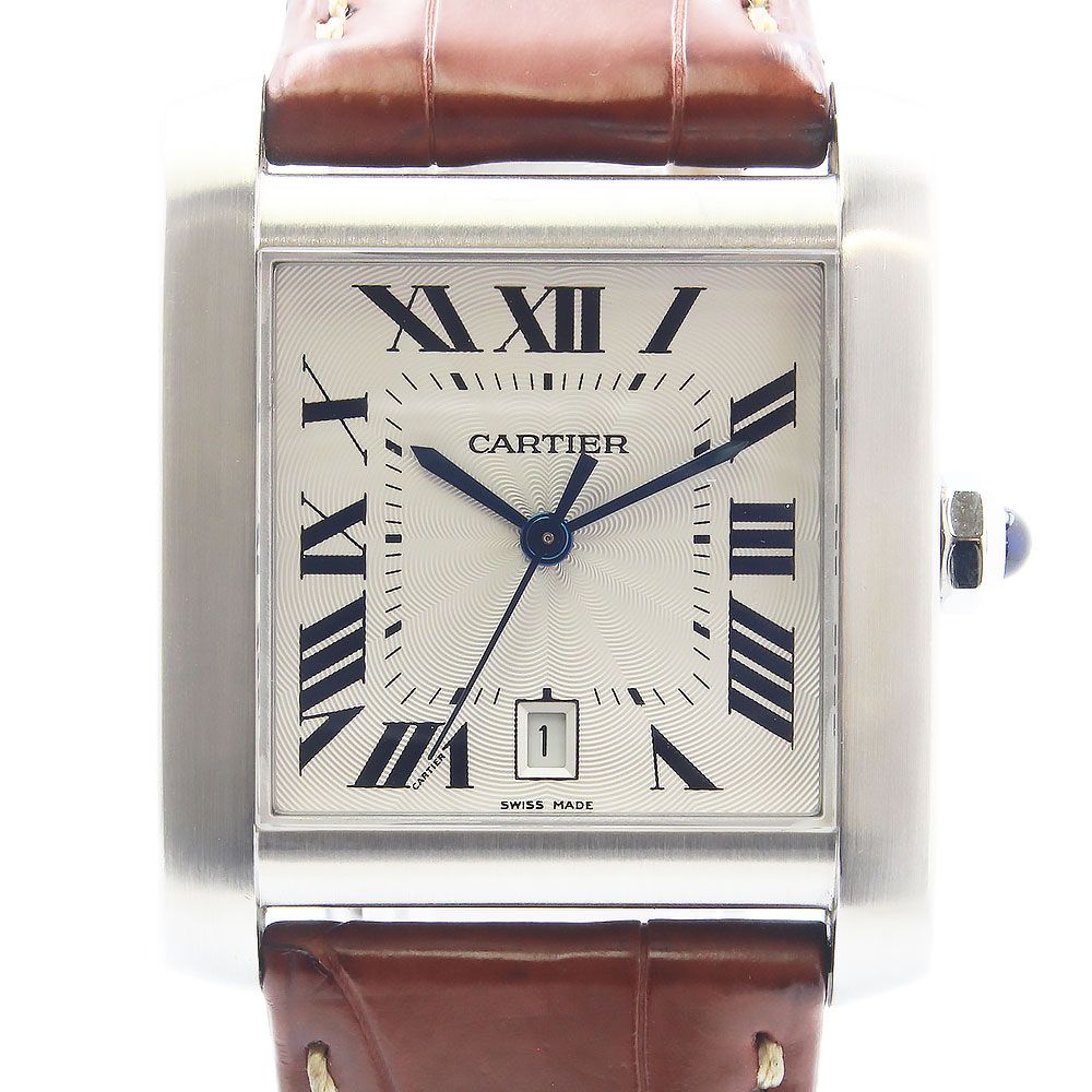カルティエ タンクフランセーズ XXL 自動巻き 腕時計 ステンレス