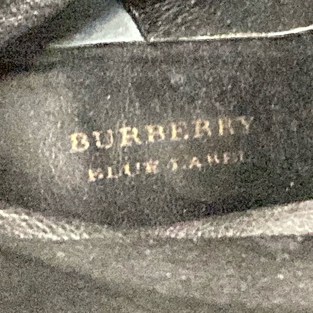 Burberry Blue Label バーバリーブルーレーベル ロングブーツ 4 レディース - 黒 アウトソール張替済 ムートン ロングブーツ ブーツ 靴