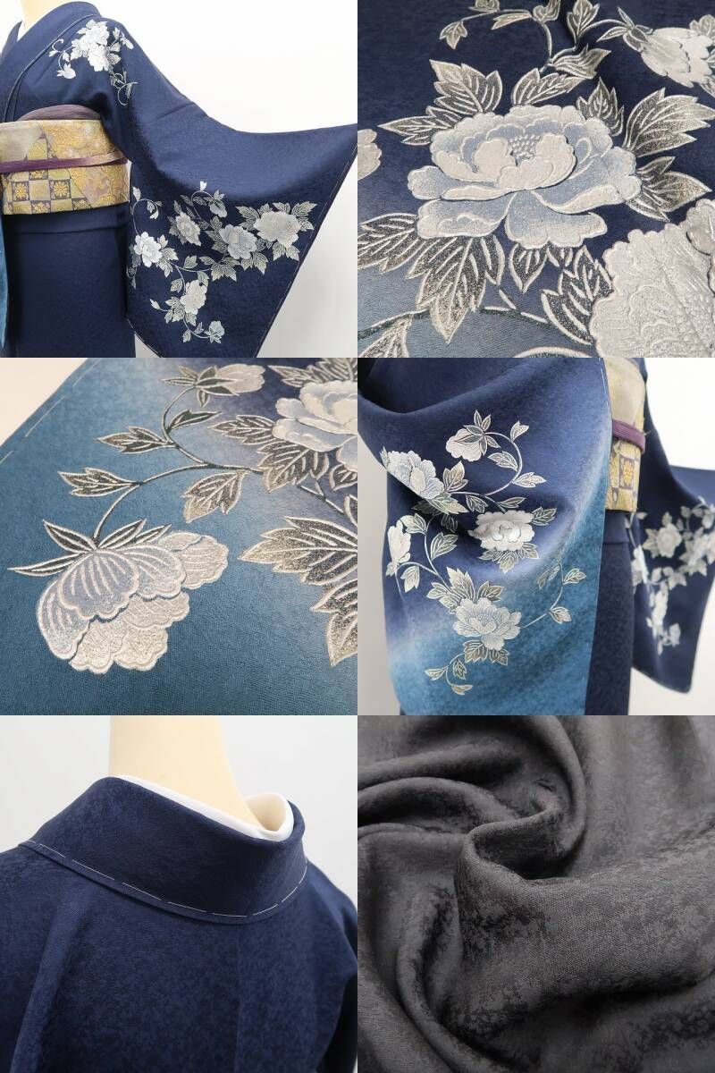 ❁tomihisa❁新品 金彩友禅 和田光正 落款 着物 正絹 仕付け糸付