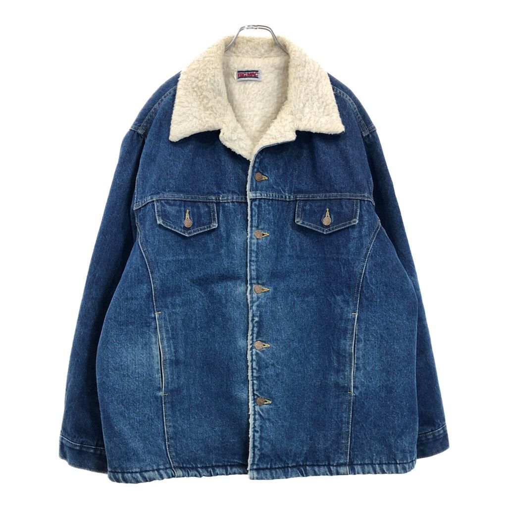 80年代 BIG MAC ビッグマック デニムボアジャケット 大きいサイズ ブルー メンズ XXL相当 古着 V2228