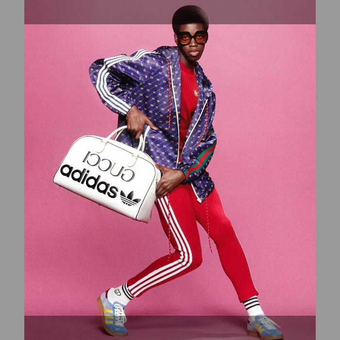 GUCCI × adidas コラボ GUCCI アディダス Jersey Sweat Pants ウェブストライプ サイド スリーストライプス ストレッチパンツ ジャージーロングパンツ レッド XS イタリア製 メンズ