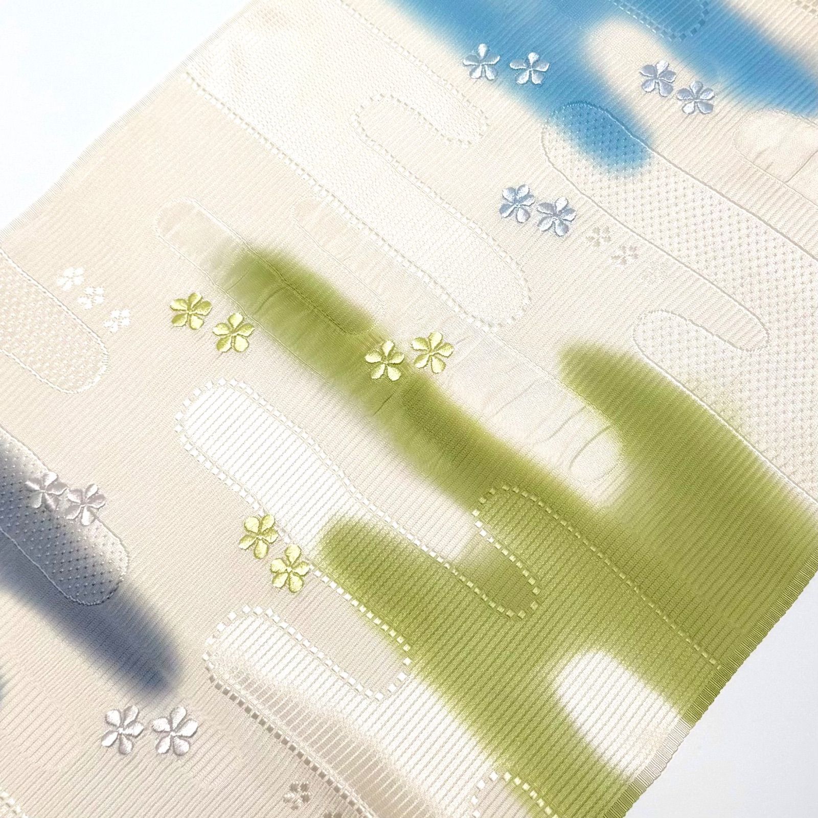 帯揚げ 和小物さくら 霞三色ぼかし 小花刺繍 0019