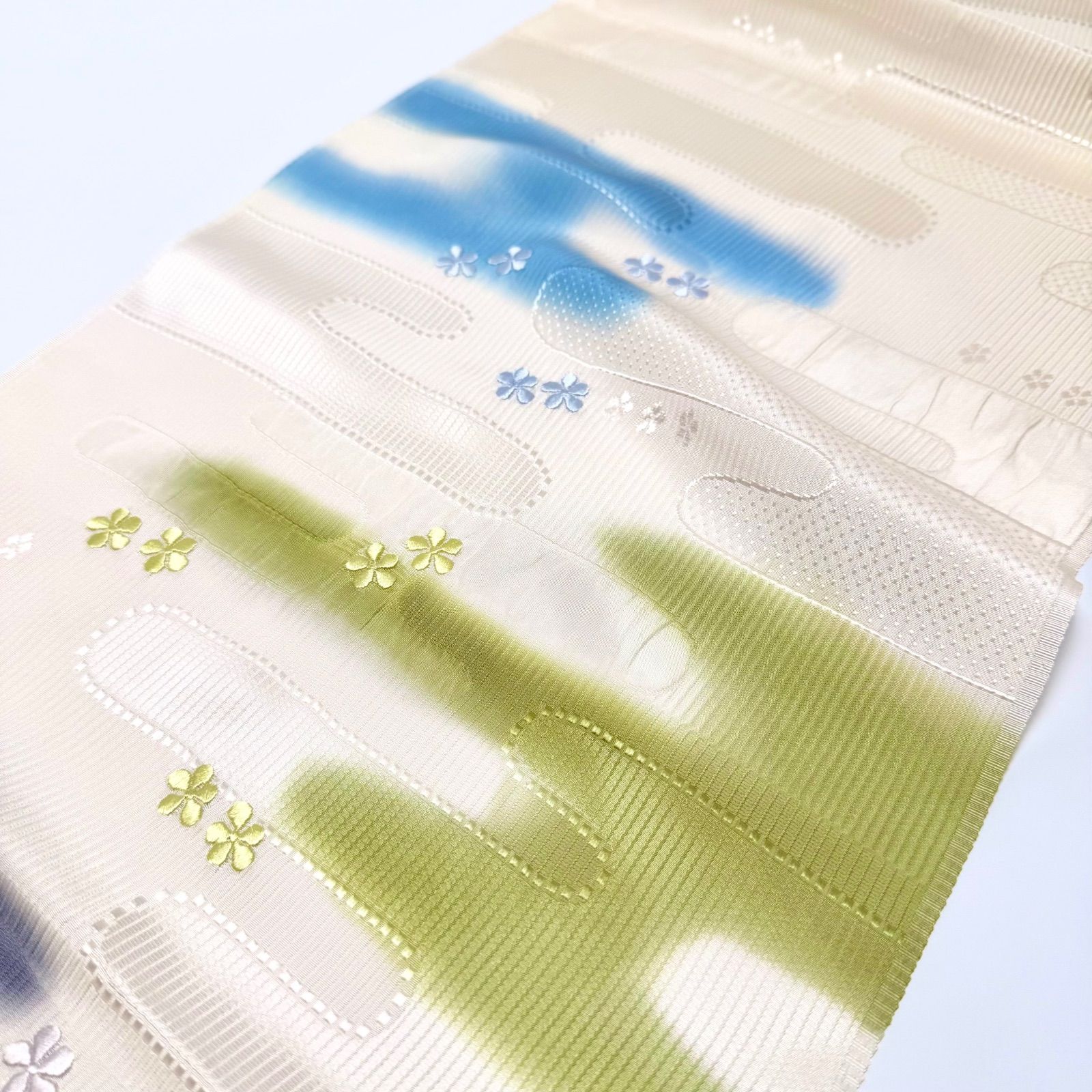 帯揚げ 和小物さくら 霞三色ぼかし 小花刺繍 0019