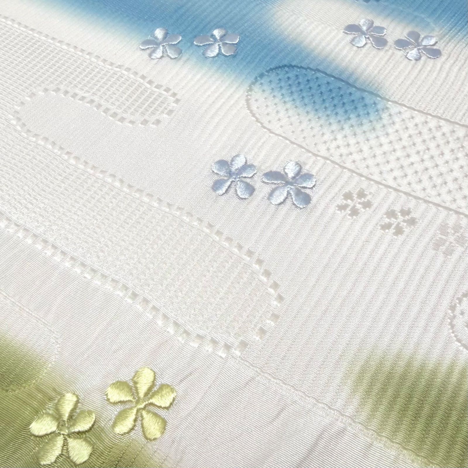  帯揚げ 和小物さくら 霞三色ぼかし 小花刺繍 0019 帯揚げ 帯留め 帯飾り