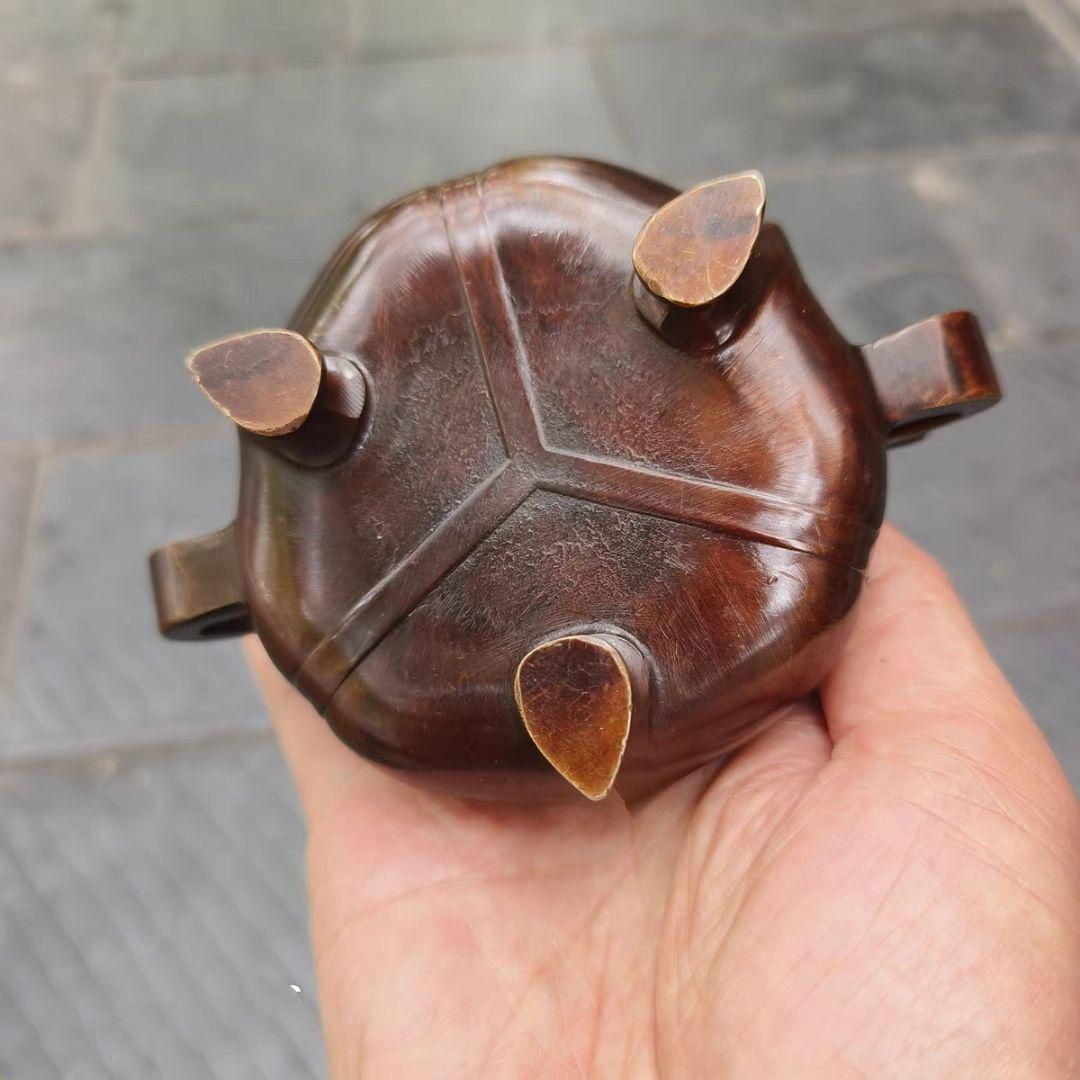 銅器 海棠薫香炉 仏具 室内檀香炉 茶道香炉 装飾品 工芸品 置物 【公式