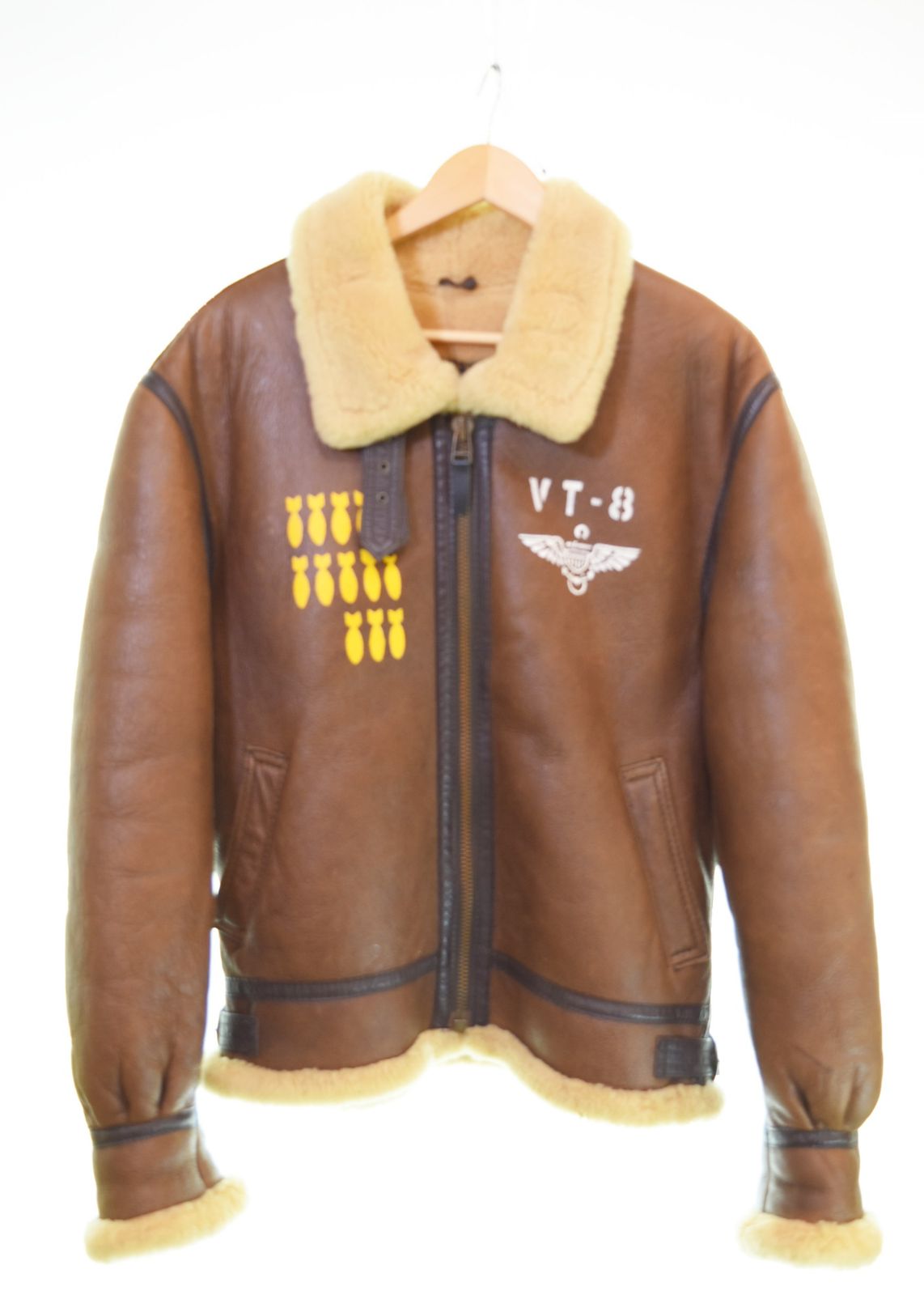 US US古着 Old US ARMY AIR FORCE B3 Flight Jacket フライトジャケット AC-1950 ジャケット ブラウン Mサイズ 103MT-3362