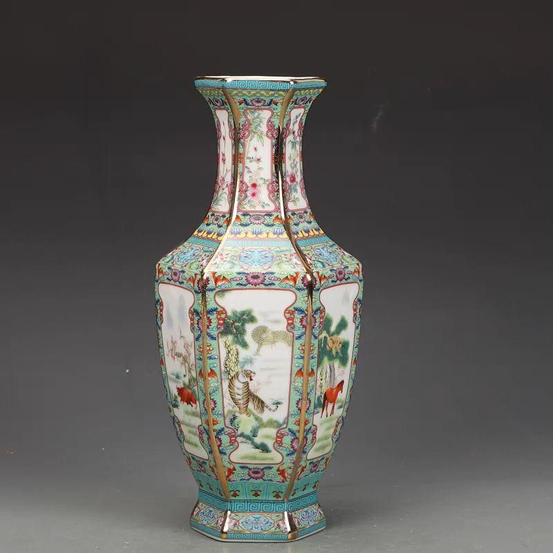 蒔絵十二支瓶 景徳鎮 陶磁器 装飾品 現代工芸品 美術品 置物 - メルカリ