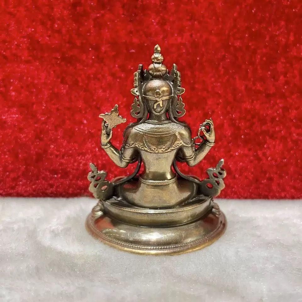 仏像 四臂観音仏像 禅意 茶室 置物 銅製 仏像 彫刻 置物 開運 風水