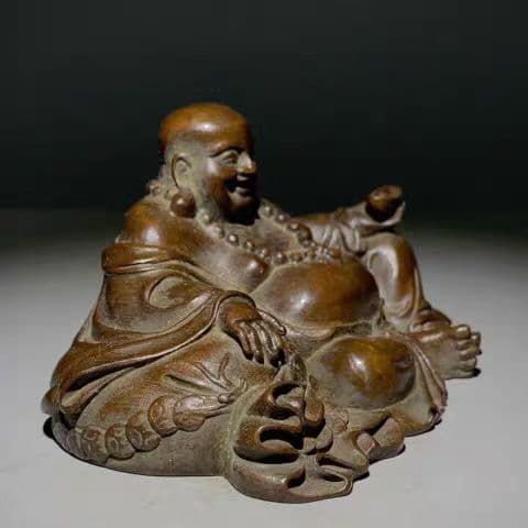 銅細工 弥勒仏像 書道具 文房具 装飾品 工芸品 美術品 置物 - メルカリ