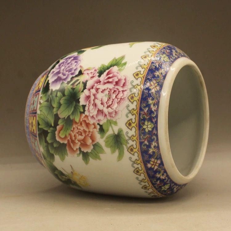 琺瑯花鳥蓋缶 景徳鎮 陶磁器 装飾品 現代工芸品 美術品 置物 清乾隆粉彩花鳥紋蓋缶 販売 景徳鎮 陶磁器 装飾品 現代工芸品 美術品 置物