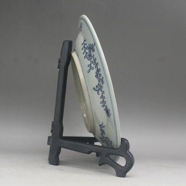 清乾隆青花双鳳紋磁器皿 景徳鎮 陶磁器 装飾品 現代工芸品 美術品 置物