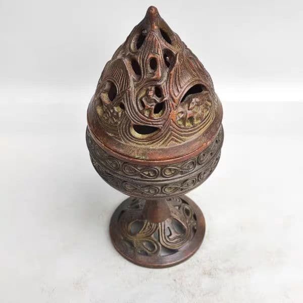 銅 細工 博山炉 禅意香炉 茶室香炉 装飾品 工芸品 置物 - メルカリ