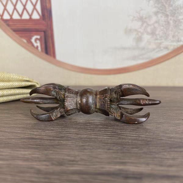 銅細工 密宗多傑金剛法器 金剛杵 降魔杵 鎮宅辟邪 開運風水 招財 置物