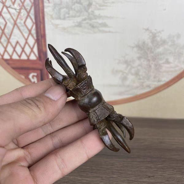 銅製 法器 金剛降魔杵 鎮宅 辟邪開運 風水 招財 置物 工芸品 銅製 五股金剛杵 法器 金剛尖 鎮宅辟邪 開運 風水 招財 置物 工芸品