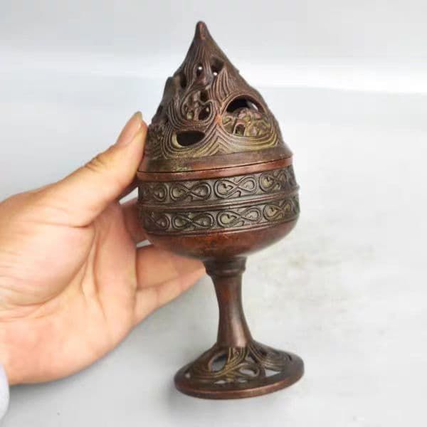 銅 細工 博山炉 禅意香炉 茶室香炉 装飾品 工芸品 置物 - メルカリ