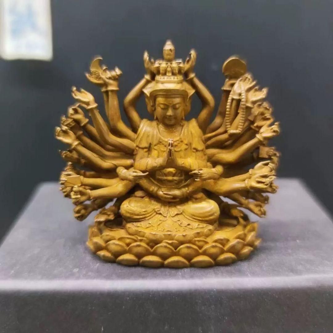 仏教美術 千手観音像 仏像 銅製 装飾品 工芸品 美術品 置物 - メルカリ