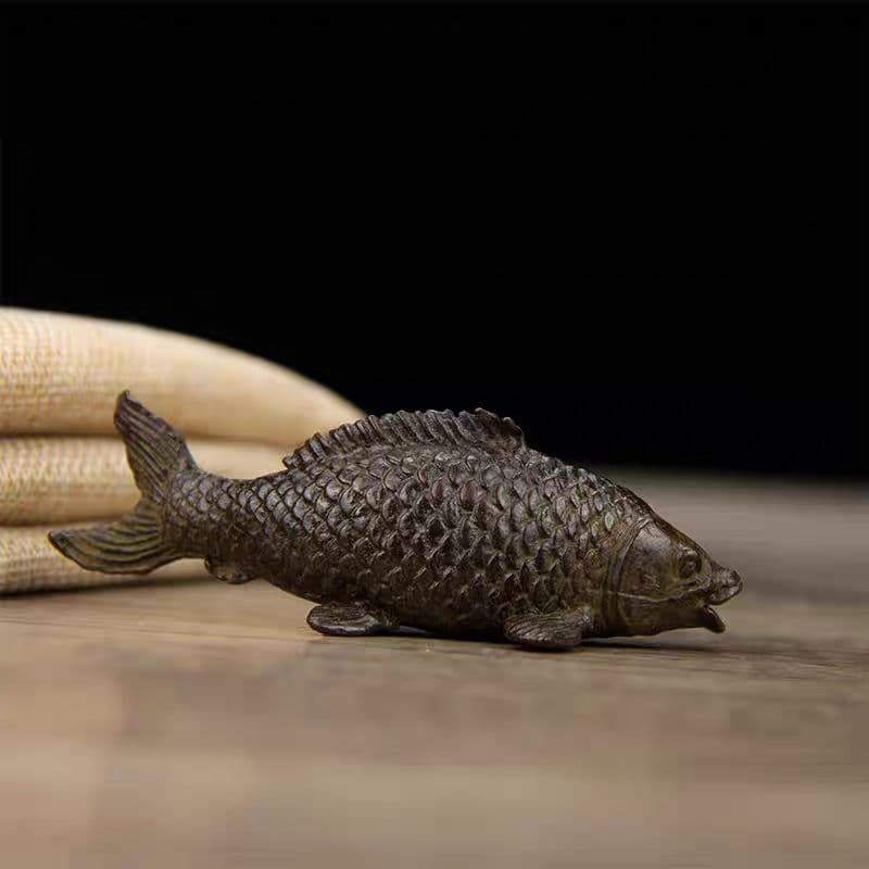 銅細工 鯉 茶寵 茶台 装飾品 工芸品 美術品 置物 - メルカリ