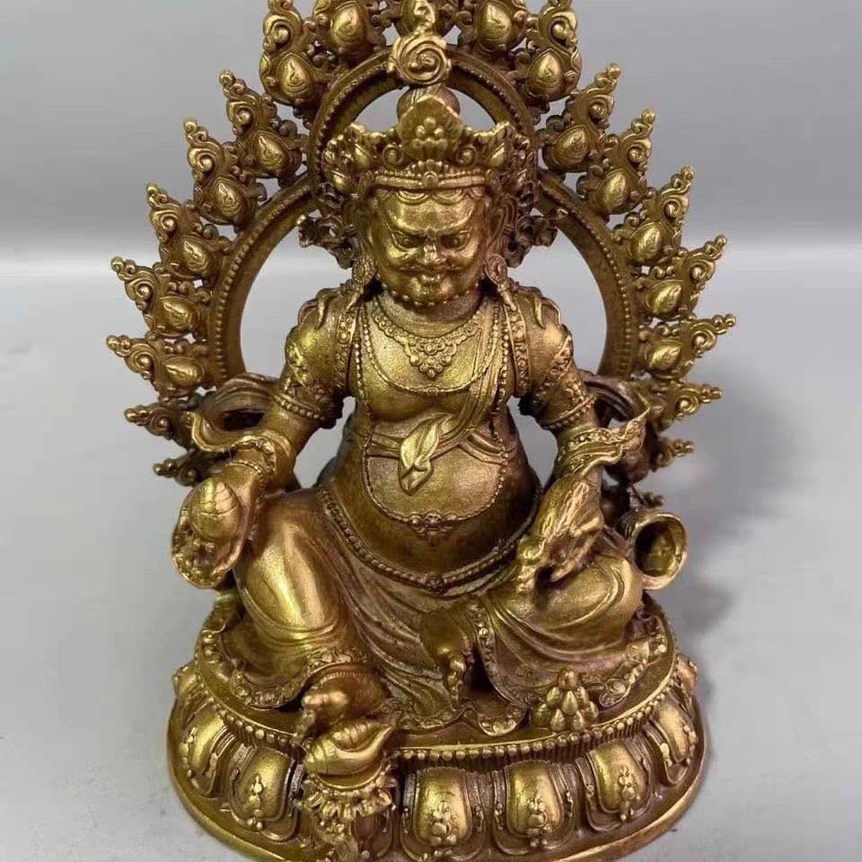 仏教美術 黄財神 仏堂奉納 招財 進宝を 銅製品 工芸品 置物 仏教美術 黄財神 仏堂奉納 招財 進宝を 銅製品 工芸品 置物