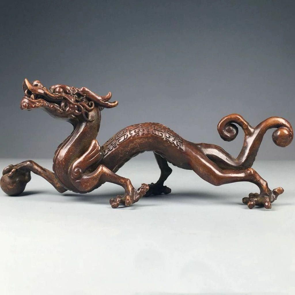 盤竜文鎮 文房用品 神獣 置物 書斎 卓台 装飾品 工芸品 美術品 盤竜文鎮 文房用品 神獣 置物 書斎 卓台 装飾品 工芸品