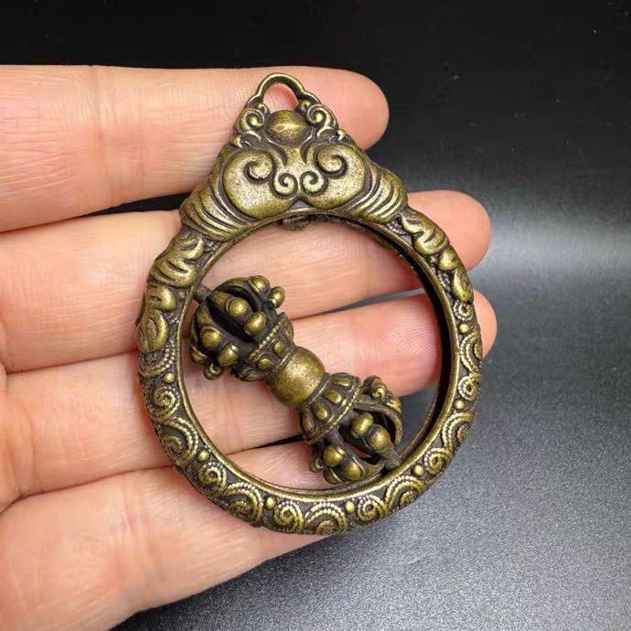 銅製 法器 金剛降魔杵 鎮宅 辟邪開運 風水 招財 置物 工芸品 銅細工 密教法器 馬頭明王金剛杵 降魔杵 金剛尖 鎮宅辟邪 開運風水