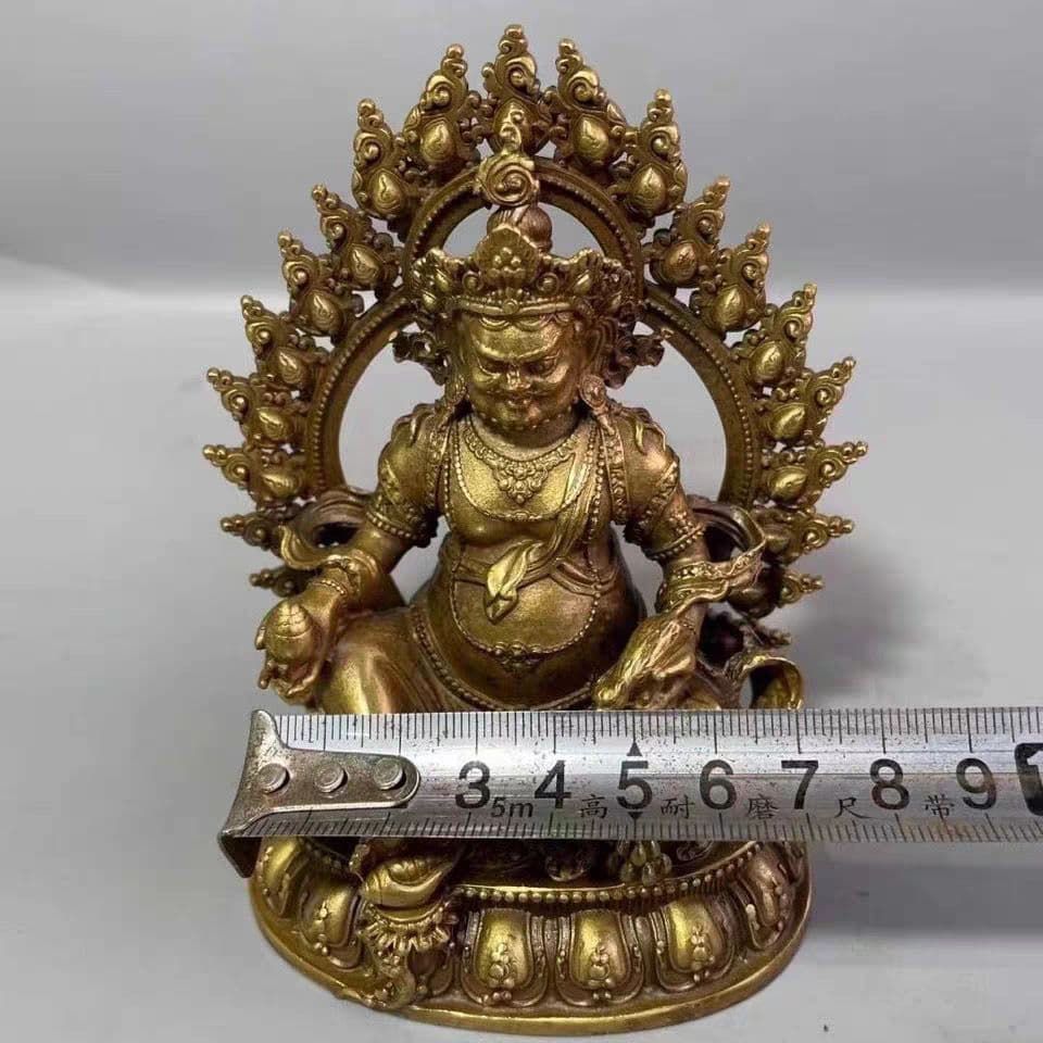 仏教美術 黄財神仏像 密教護法 供養仏像 開運 招財 置物 工芸品 装飾品