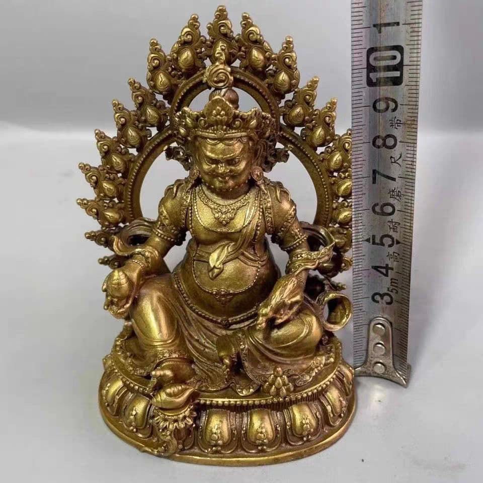 仏教美術 黄財神仏像 密教護法 供養仏像 開運 招財 置物 工芸品 装飾品