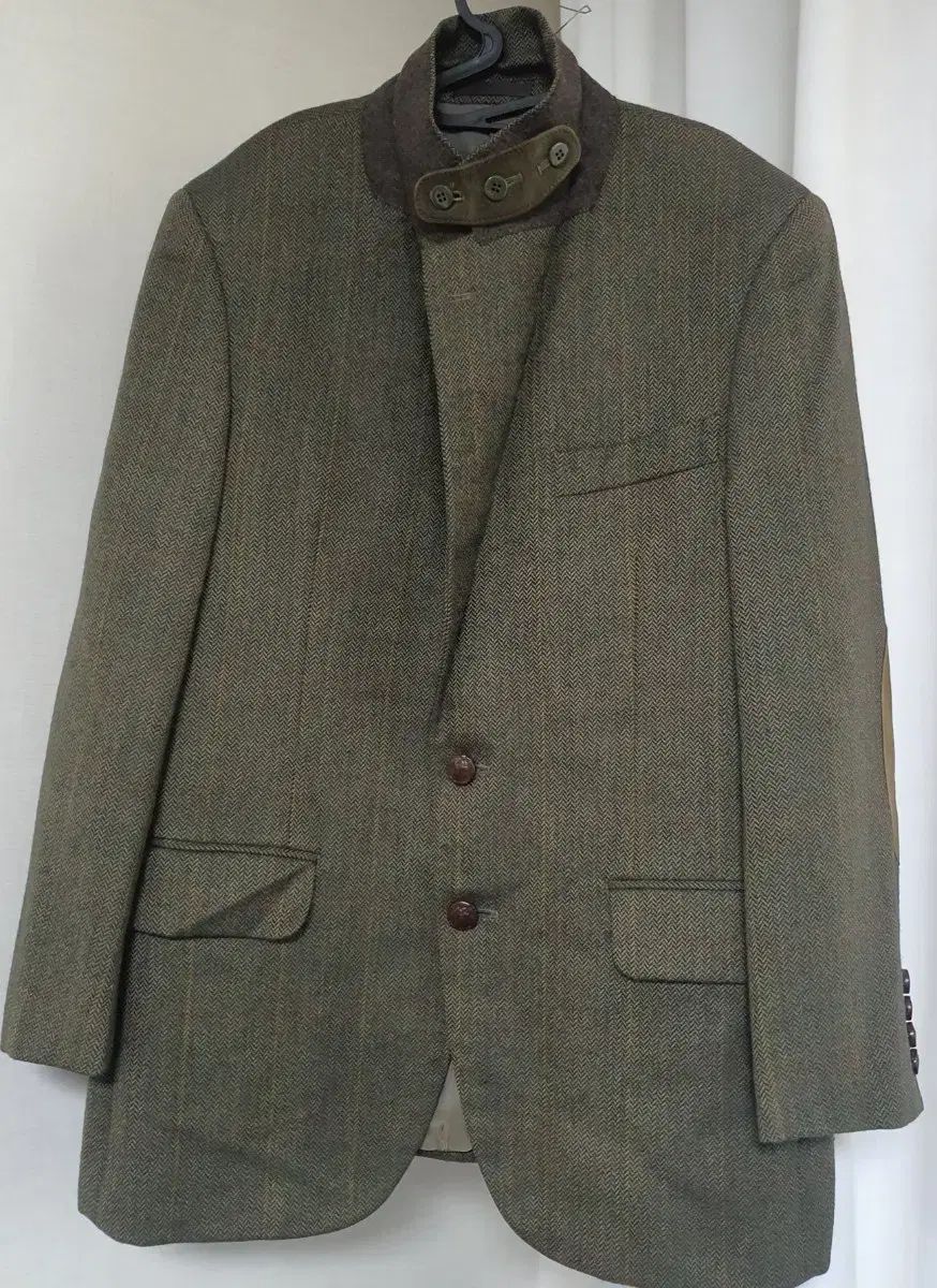 バーバリー ウール100 ヘリンボーン ジャケット