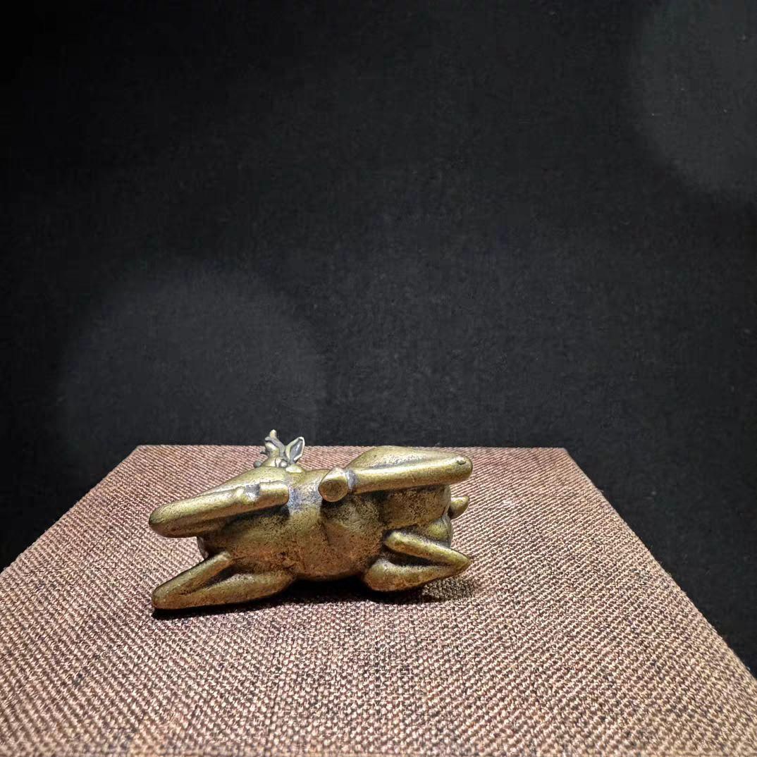 銅製 梅花鹿 茶台 茶寵 装飾品 工芸品 美術品 - メルカリ