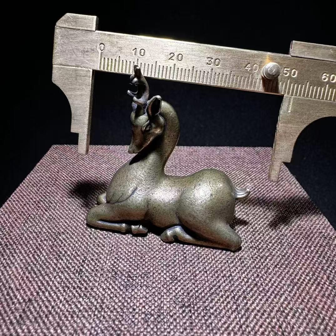 銅製 梅花鹿 茶台 茶寵 装飾品 工芸品 美術品 - メルカリ