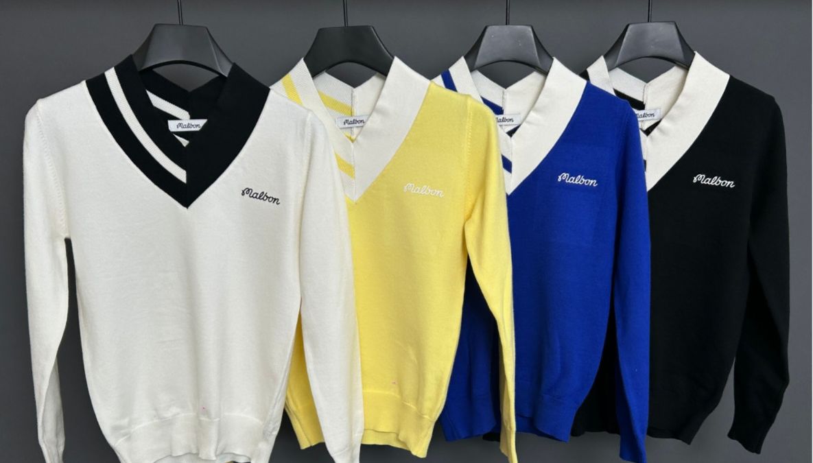 レディースゴルフLook Malbon Vネック ニット 4色