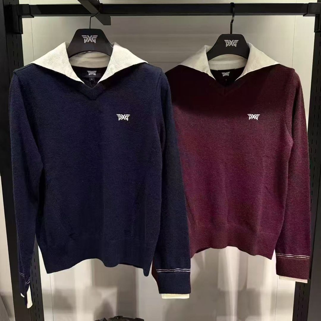 レディースゴルフ ルック PXG 秋 ウール ニット セーター 2色 - メルカリ