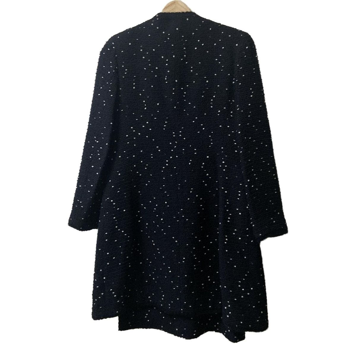 MAGGY ギンザマギー ワンピーススーツ レディース - 黒×白 ドット柄 MISS MAGGY ロング丈