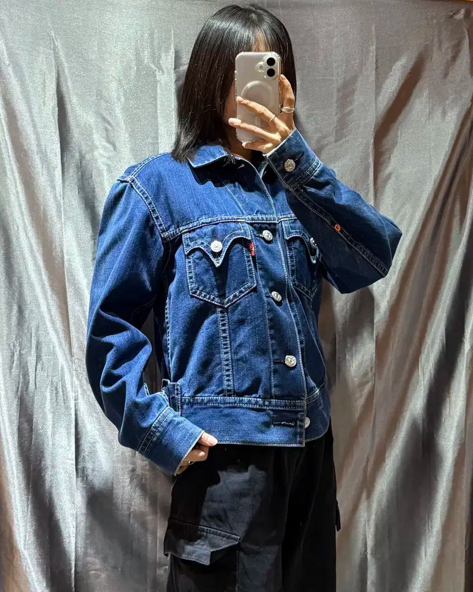 S リーバイス ウェスタン ツーポケット インディゴ デニムジャケット