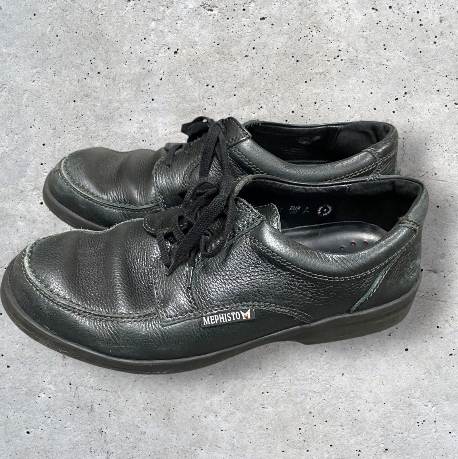 【未使用級】MEPHISTO メフィスト（26.0）uチップ レザー ブラック 未使用級】MEPHISTO メフィスト（26.0）uチップ レザー ブラック