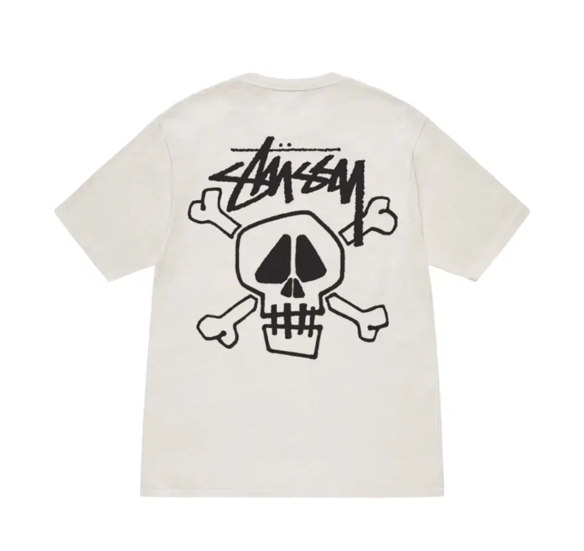 STU ドクロ 半袖 Tシャツ アイボリー