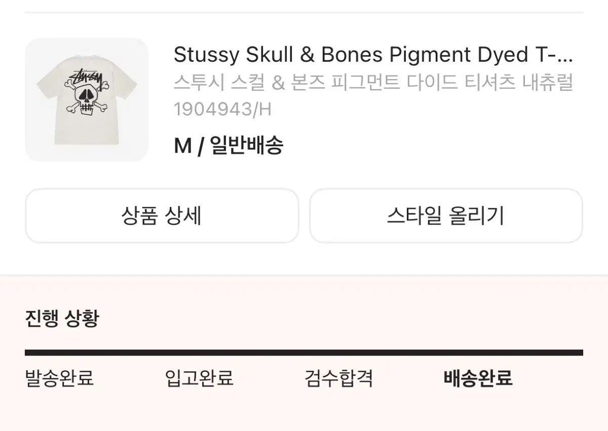 STU ドクロ 半袖 Tシャツ アイボリー