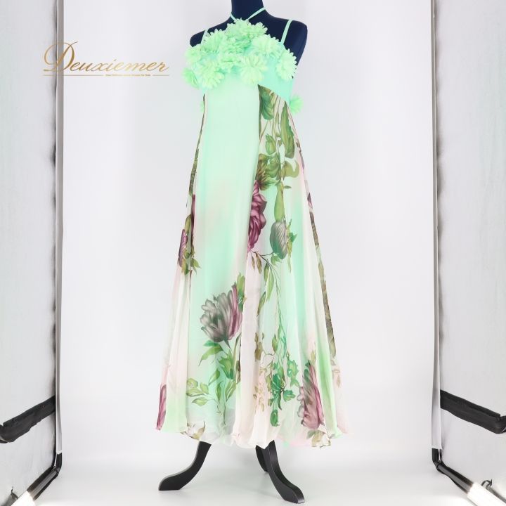 週末までお値引き社交ダンスタカダンスドレス 緑色 ビーズ装飾 タカダンス LADIES,ドレス takadance.shop 社交ダンス 衣装 シューズ