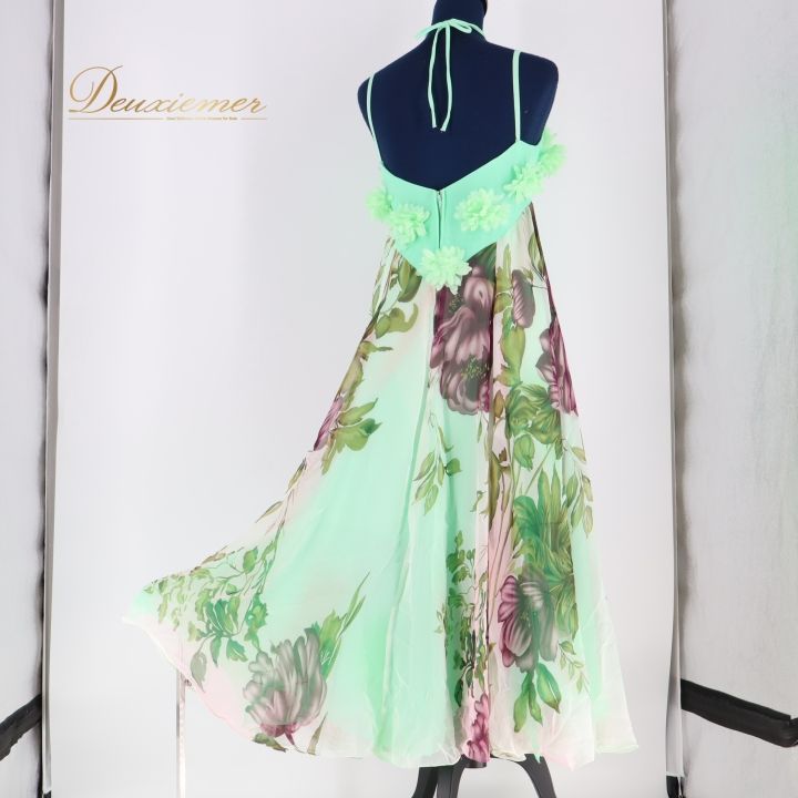 タカダンス　社交ダンス衣装 ダークグリーン ビーズ装飾 タカダンス 社交ダンス衣装 ダークグリーン ビーズ装飾 タカダンス