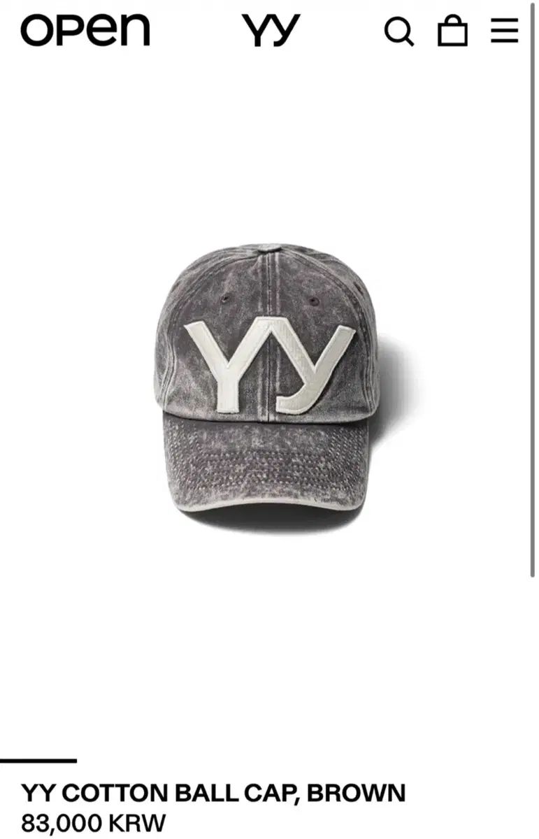 OpenYY オープンワイワイ コットン ベースボールキャップ ブラウン