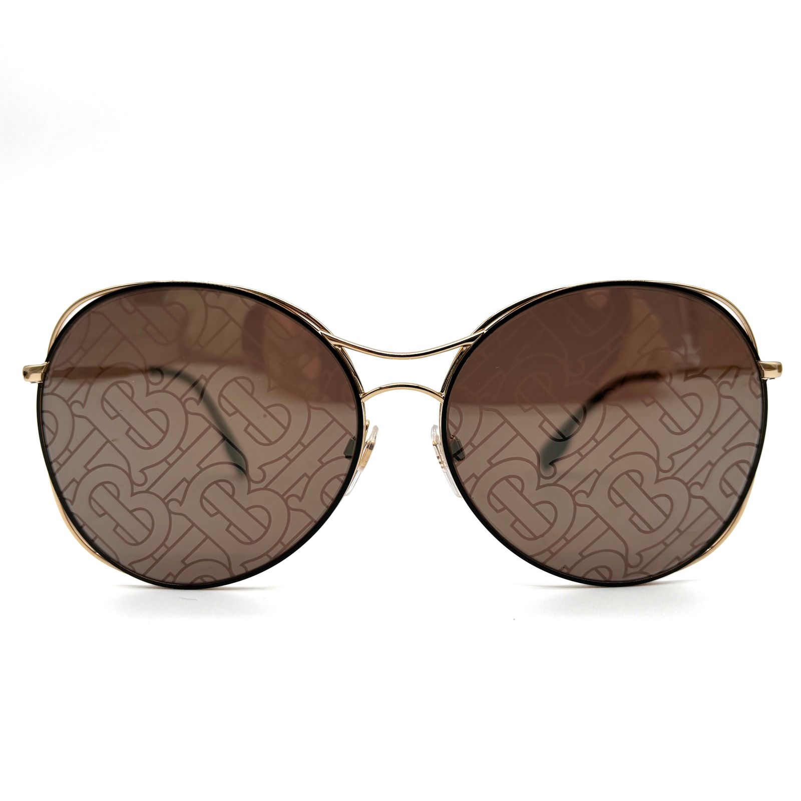 BURBERRY バーバリー サングラス TBモノグラム メンズ レディース 光沢 上質 ゴールド