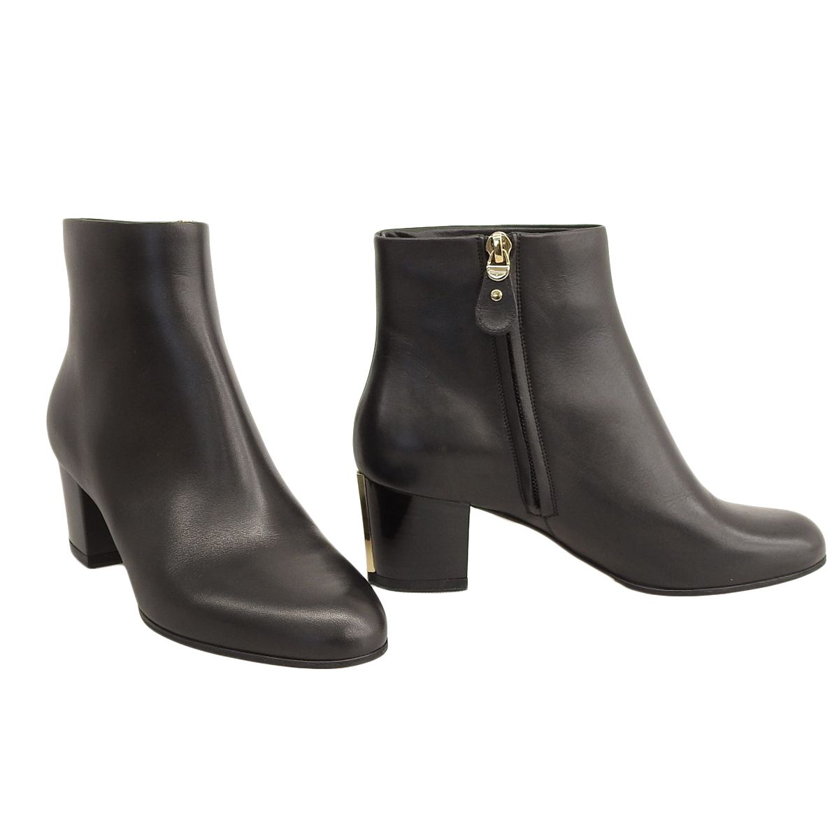 美品　フェラガモ　ショートブーツ　黒　37 フェラガモ ショートブーツ