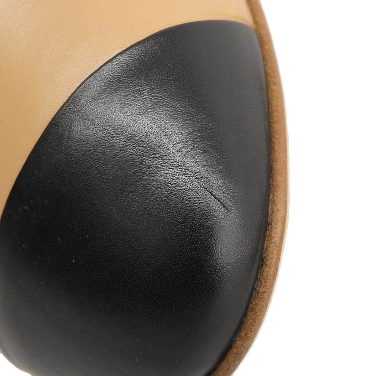  シャネル CHANEL ココマーク フラットシューズ バレエシューズ レザー ベージュ×ブラック 35 22 cm レディース 20 C フラットシューズ バレエシューズ パンプス