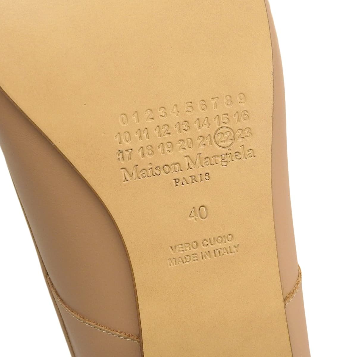  マルタンマルジェラ Maison Martin Margiela フラットシューズ 足袋 バレエシューズ レザー ベージュ 40 レディース フラットシューズ バレエシューズ パンプス
