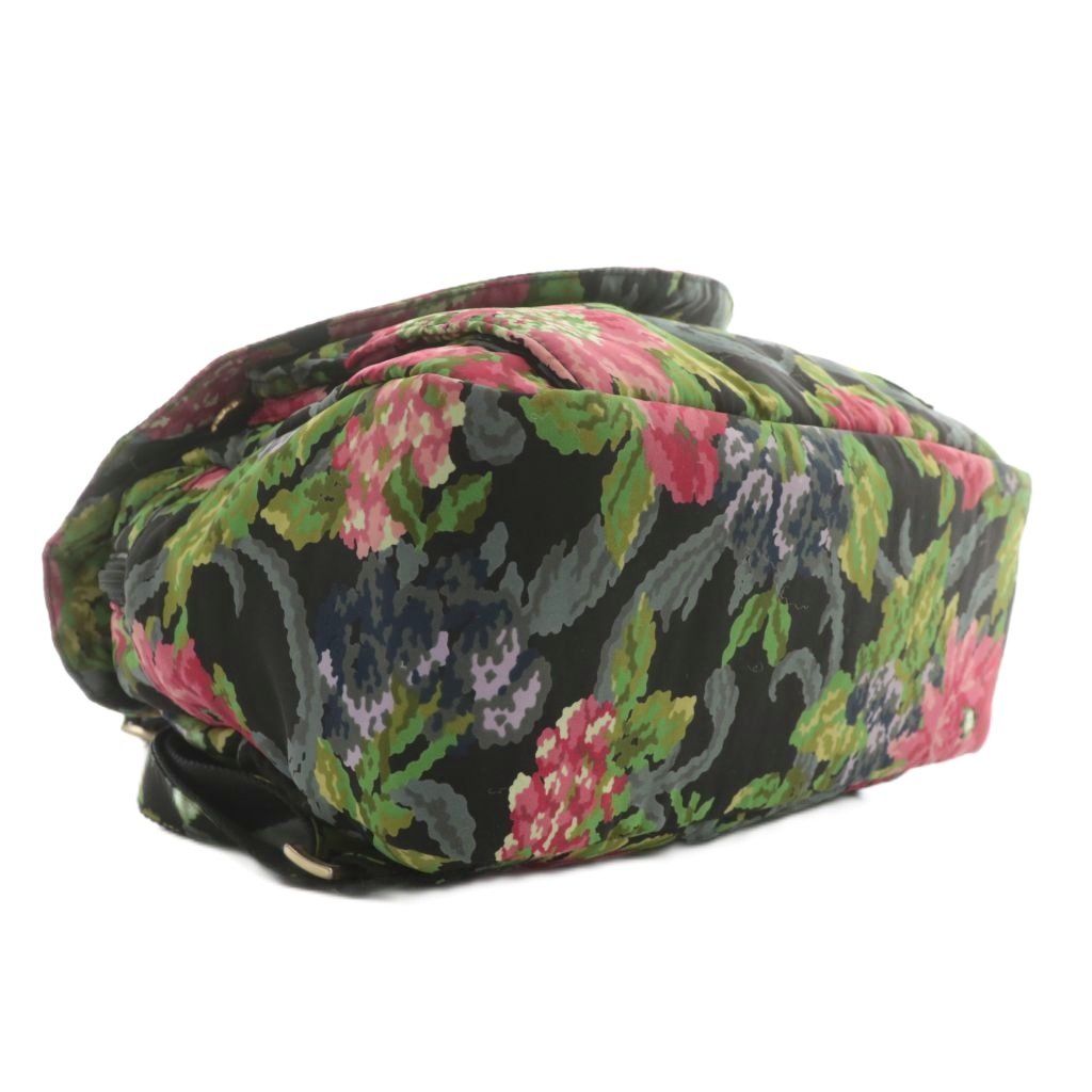  フェイラー FEILER リュックサック デイパッグ ナイロン 花柄 総柄 ロゴ 黒 ブラック マルチ XZ GY 11 リュック バックパック バッグ