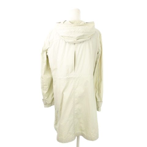 ヘルノ HERNO Rain Collection レインコート フーディ ロング ジップアップ ドロスト ナイロン 薄手 46 M ベージュ MN 12 GY 18
